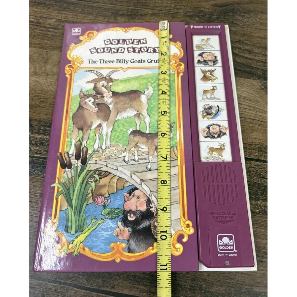 Vintage Golden Sound Story The Three Billy Goats Gruff Book Touch N Listen